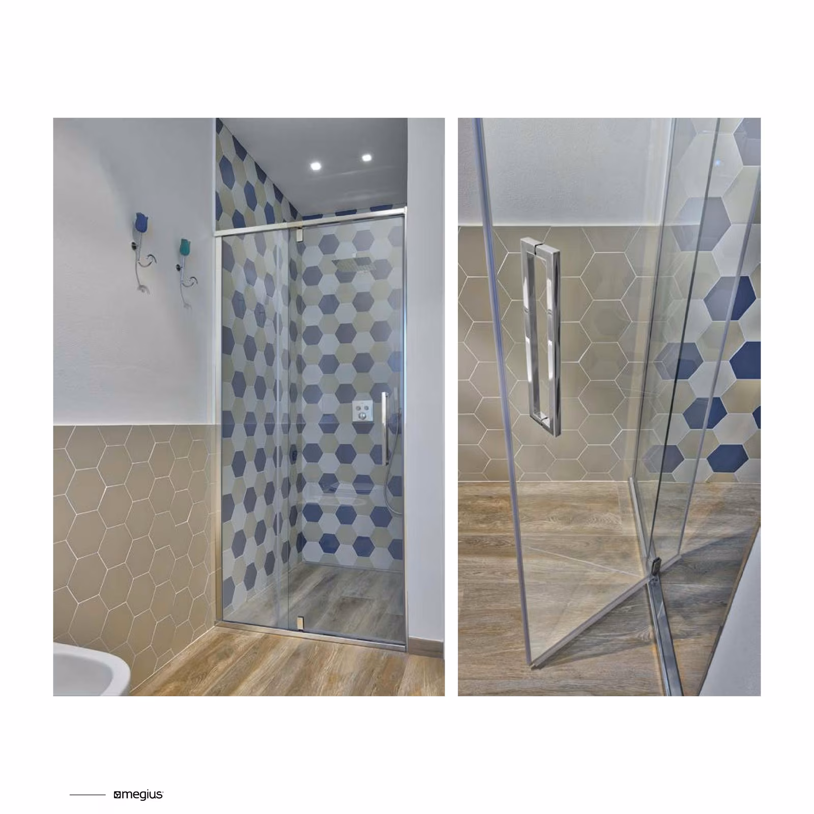 Box doccia Megius — showroom Progetto Bagno Barletta