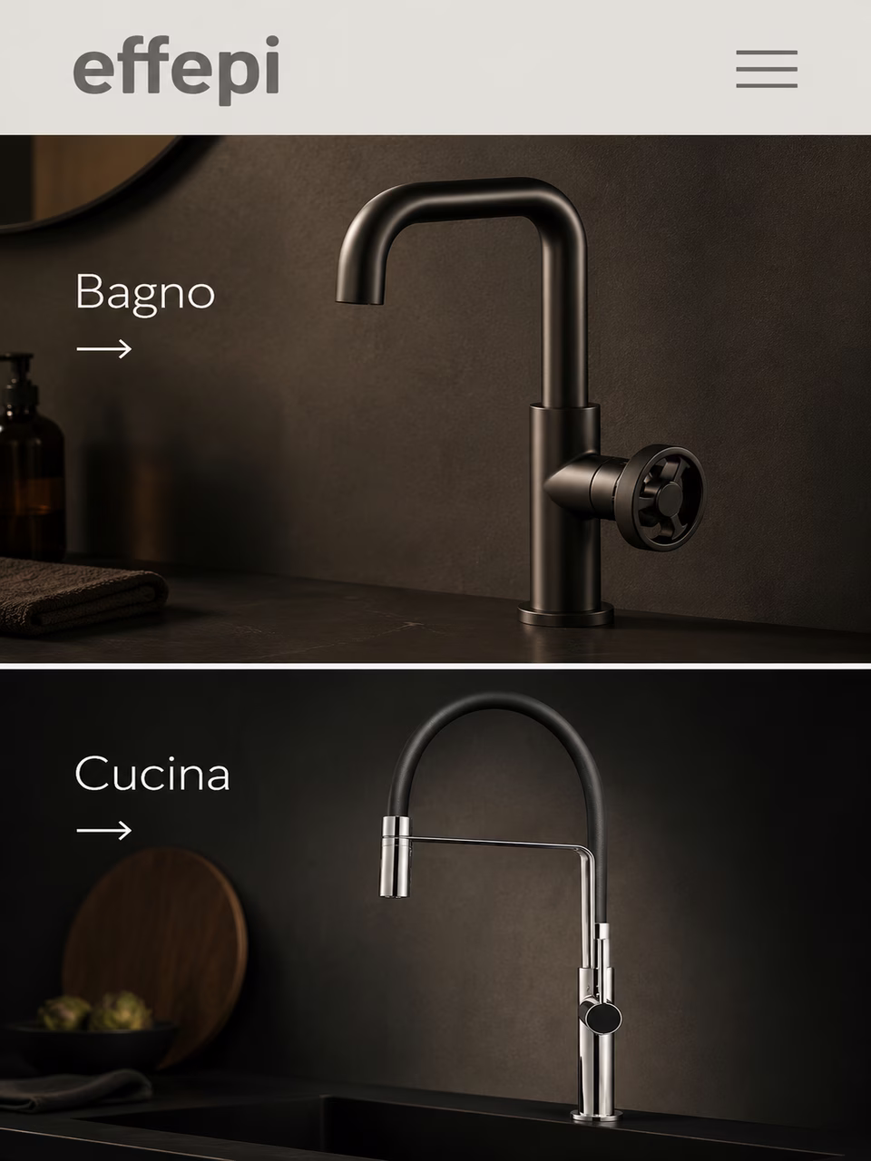 Rubinetterie Effepi — showroom Progetto Bagno Barletta